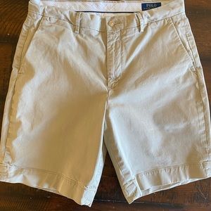 Polo chino shorts 31 khaki / tan 9” inseam